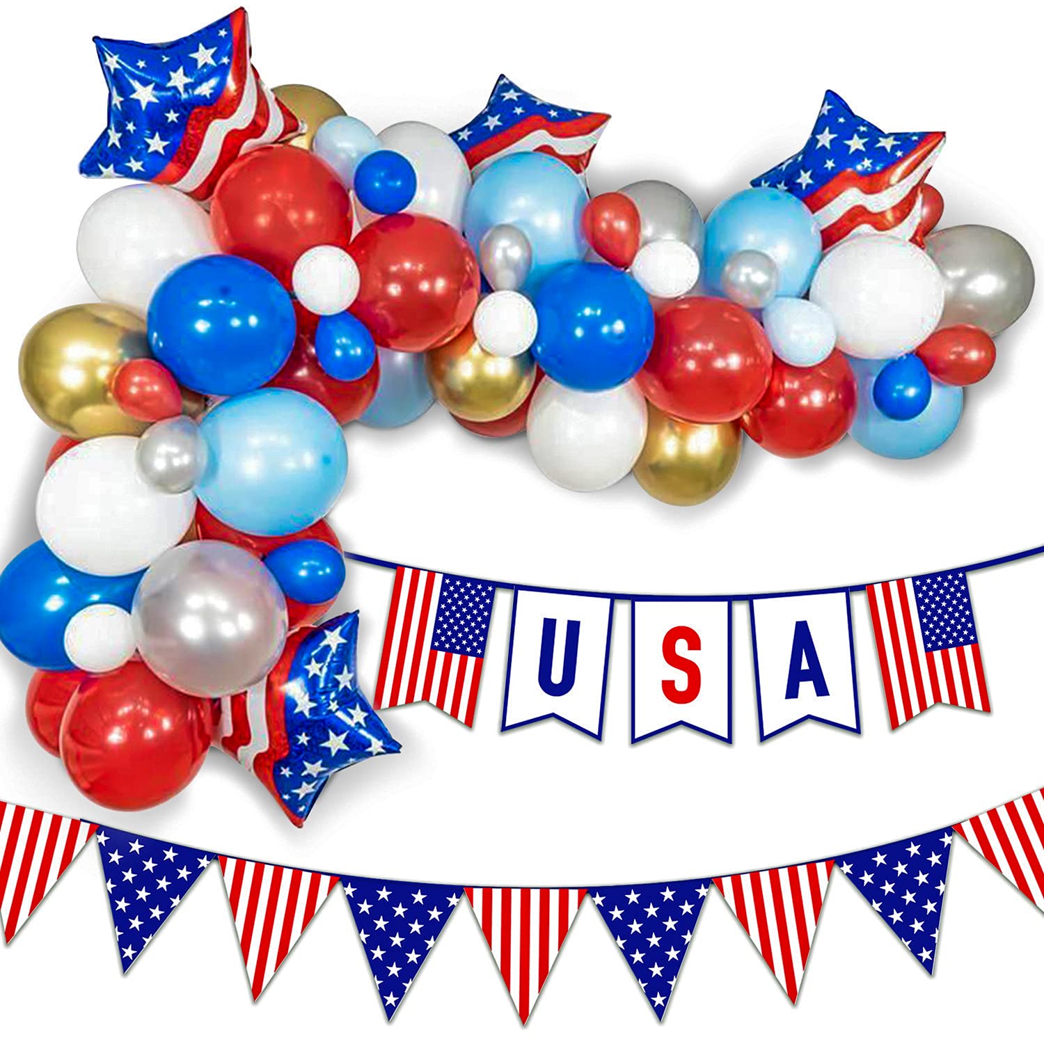 Buy 4th of July Party Decorations Banners and Balloon Garland