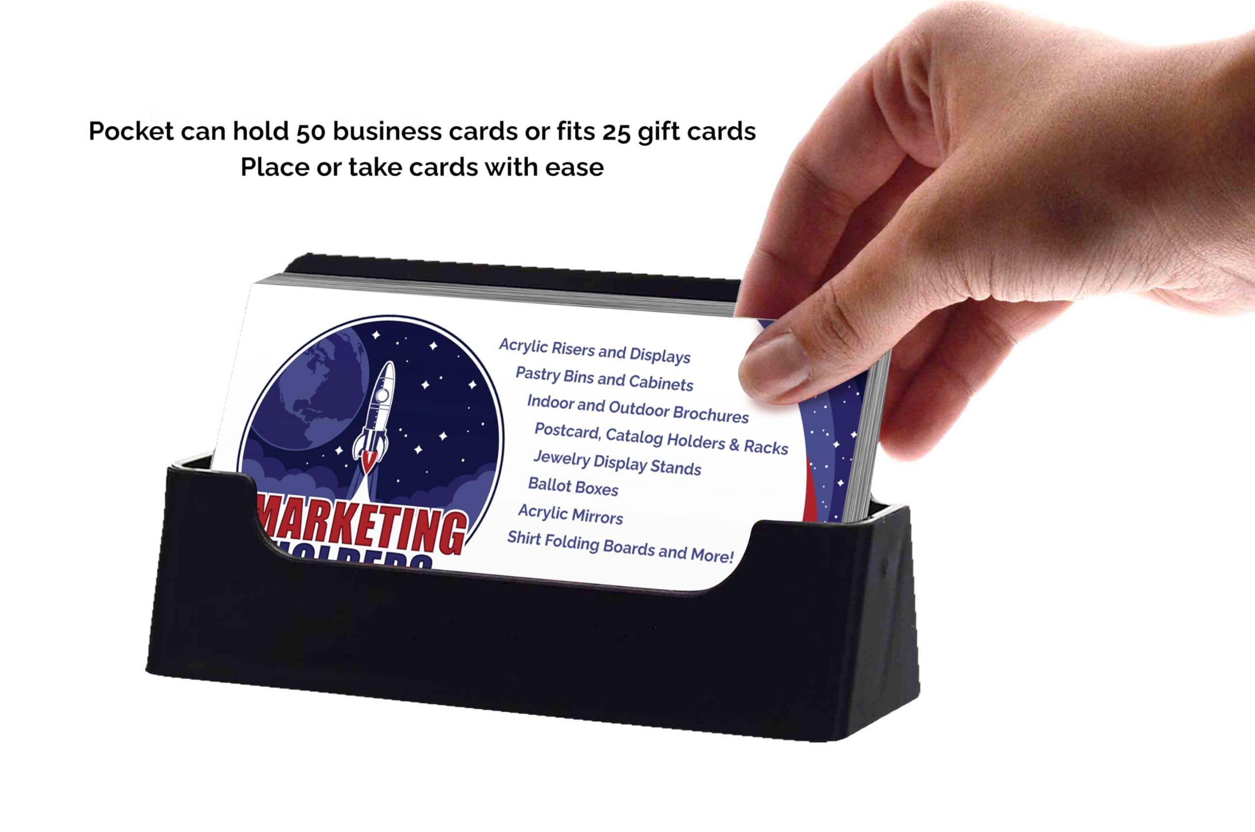 Marketing Holders Business Card Holder Countertop Display For 3.5" X 2