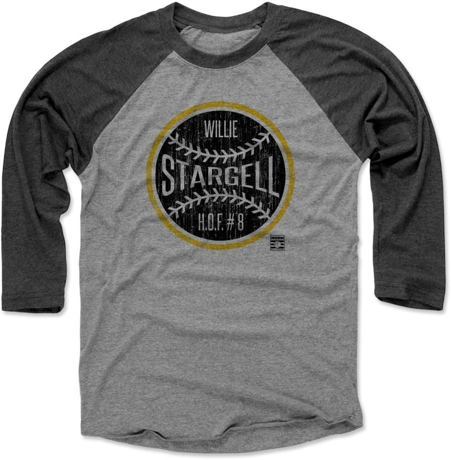 500 LEVEL Willie Stargell 3/4 Sleeve Raglan T-Shirt - Willie Stargell Ball
