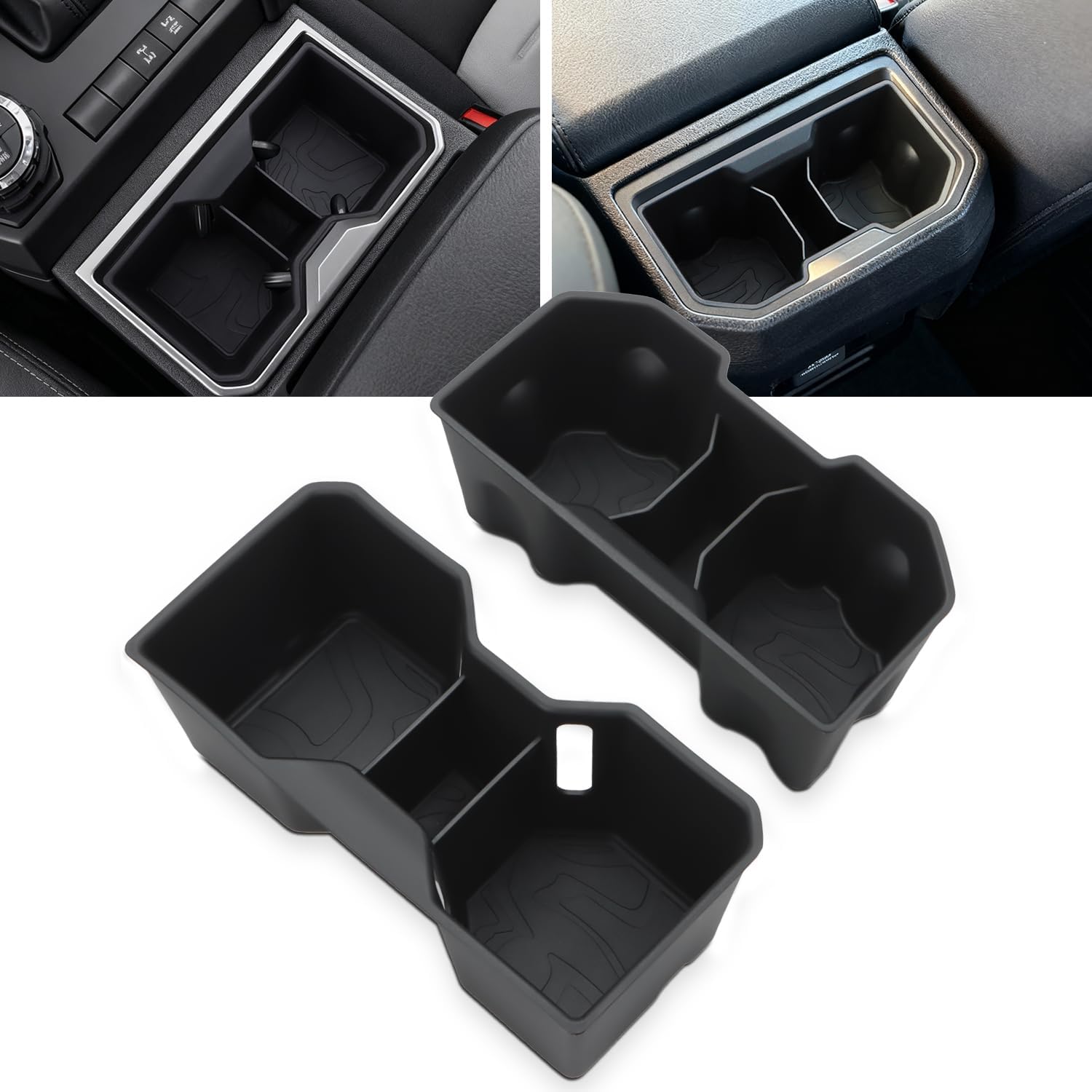 auovo TPE Door Side Storage Tray Compatible with Toyota Tacoma 2026 2025 2024 Accessories Door Storage Insert Organizer Box (for Tacoma Gen 4th Double Cab Only, 6 PCS Set)