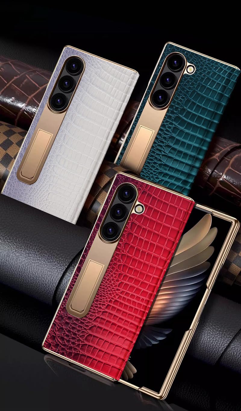 Funda de Teléfono Móvil de Cuero de Lujo para Samsung Galaxy Z Fold 7. para Samsung Z Fold7 Carcasa de Telefono con Pantalla Plegable. Estuche con Bisagras