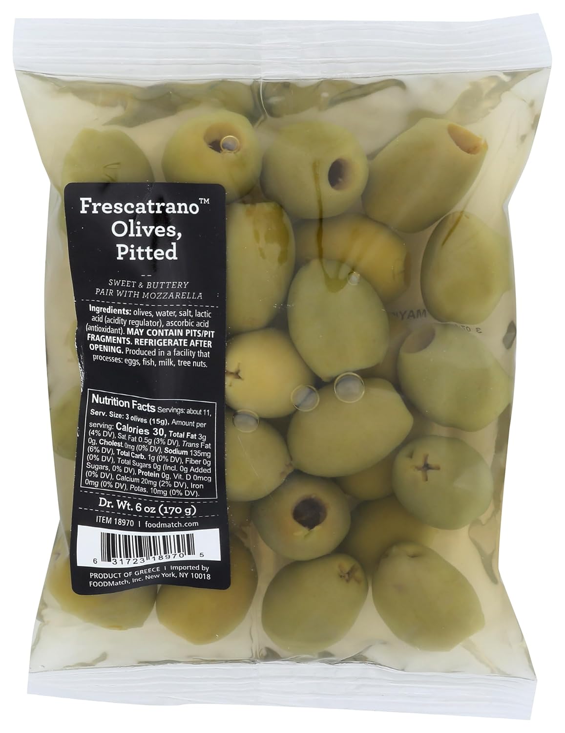 DIVINA Pitted Frescatrano Olives, 6 OZ Grocery & Gourmet