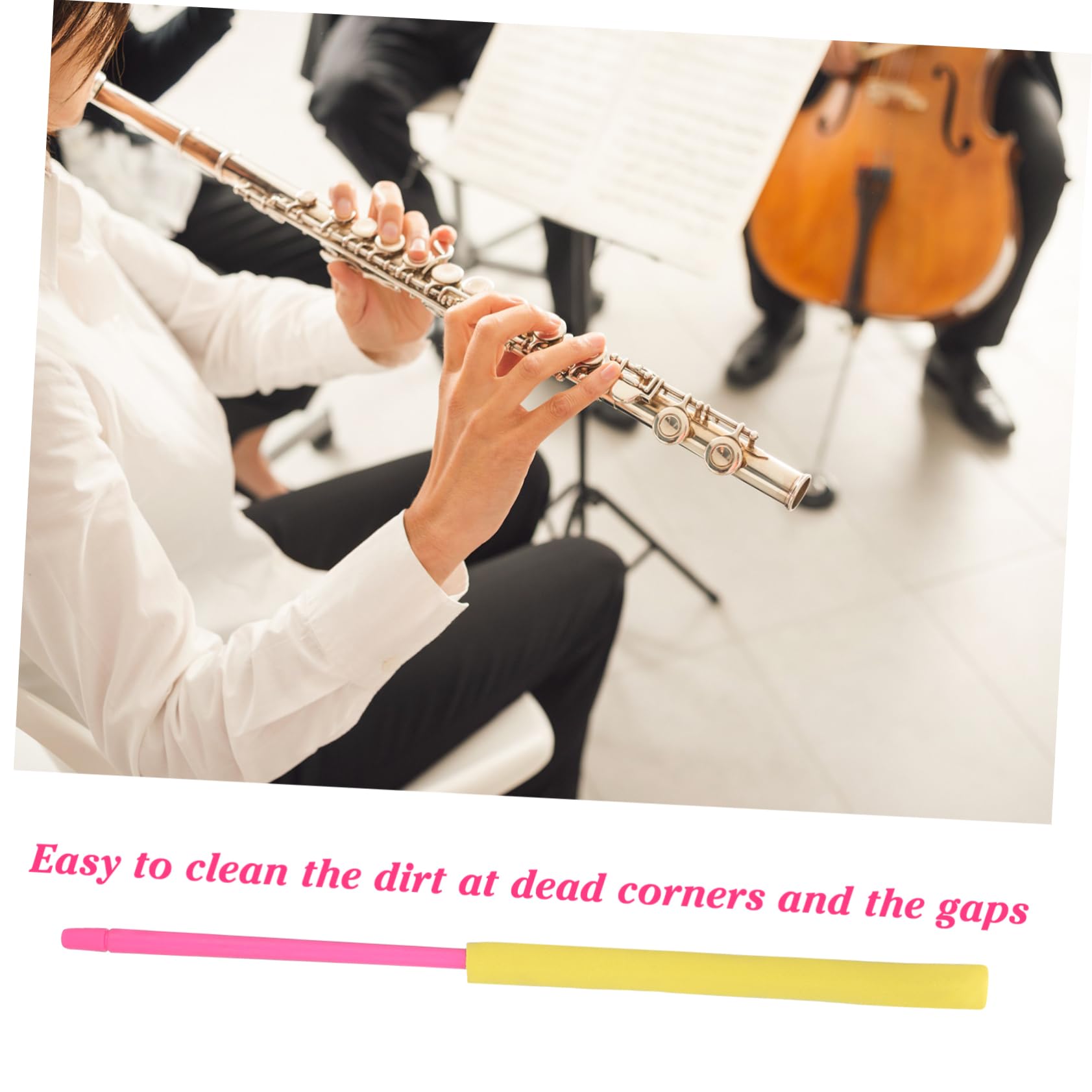 ibasenice 5piezas Bastón De Limpieza De Flauta y Práctico Herramienta De Limpieza De Instrumentos Para Uso Escolar y Profesional Accesorio Esencial Para Clarinetes y Flautas