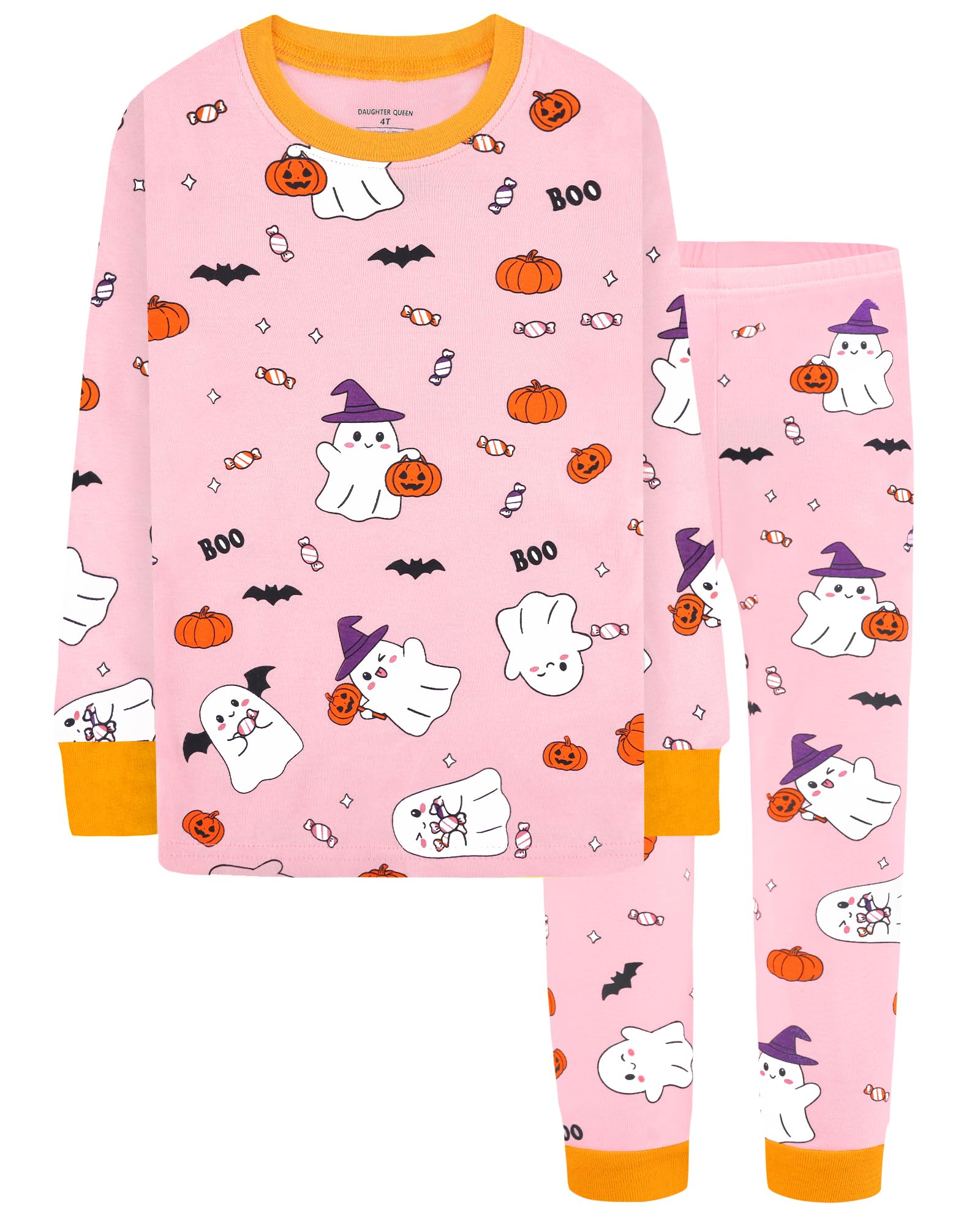 DAUGHTER QUEEN Boys &amp; Girls 100% Cotton Halloween &amp; Christmas PJS 18M-12Y