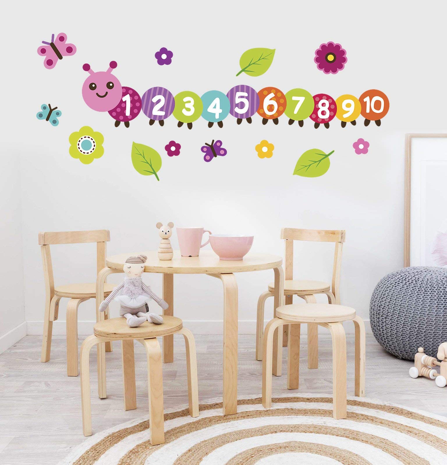 Buy Counting Caterpillar Decal Preschool Classroom Decor Learning Numbers Kindergarten Math