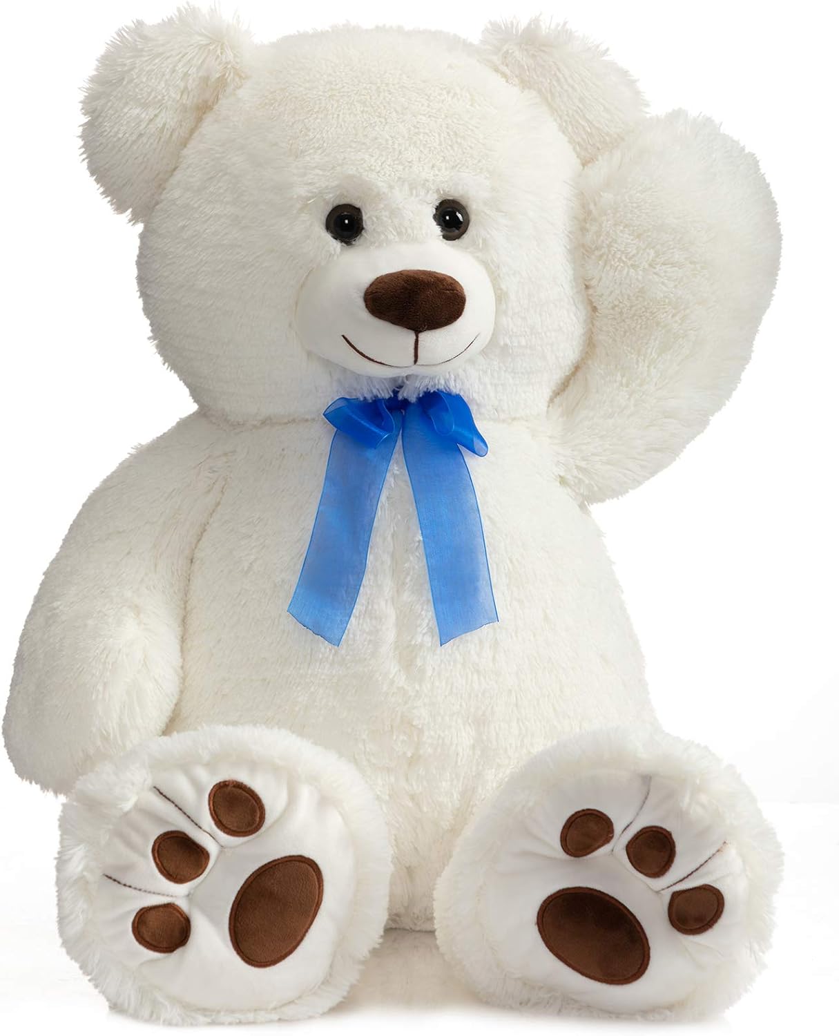 HollyHOME Teddy Bear Stuffed Animal Plush Giant Teddy Bears with Footprints Big Bear 36 inch White - Image 8