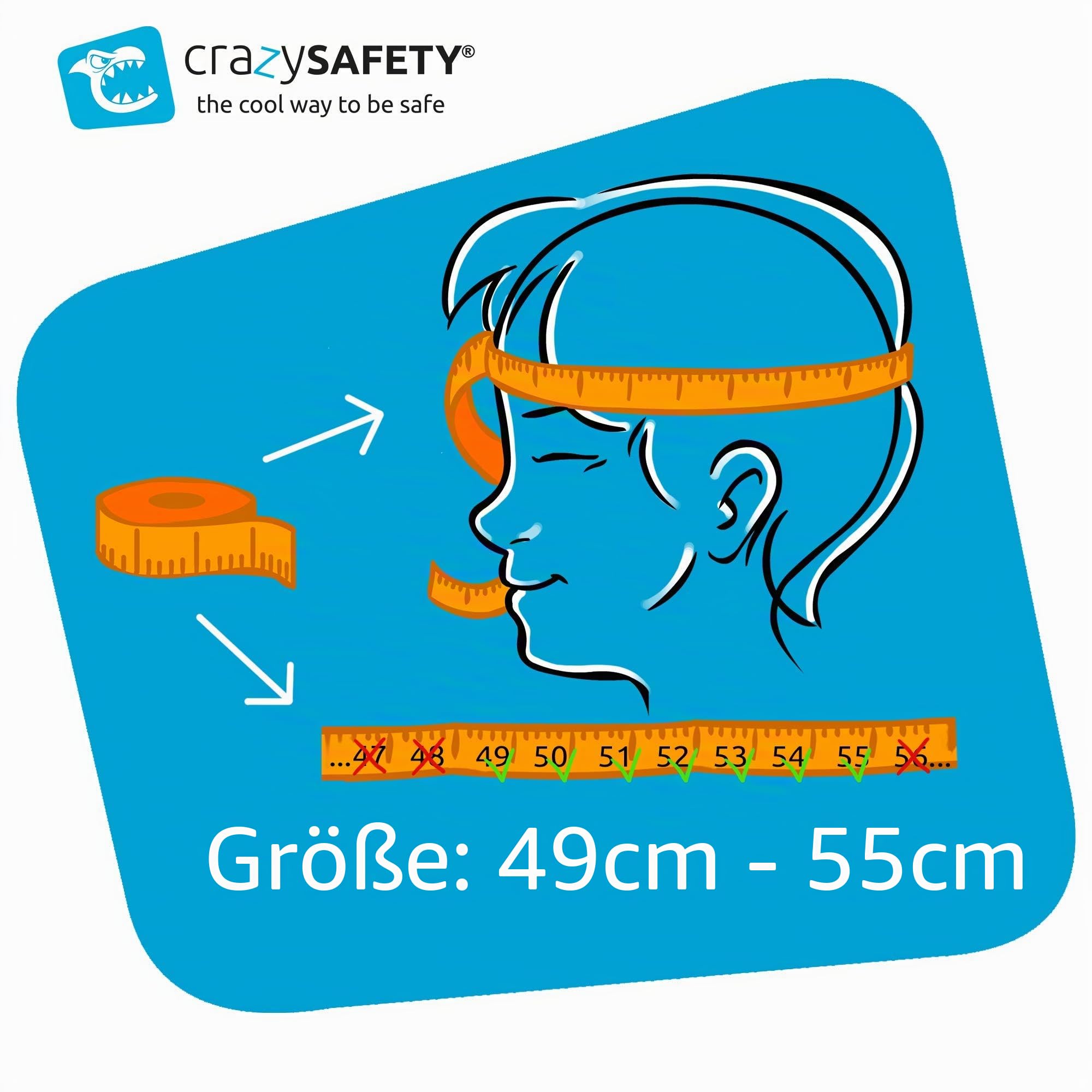 Crazy Safety Kinder Fahrradhelm (2-12 Jahre) – Bunter 3D Tierhelm mit LED-Rücklicht – Leichter In-Mold Schutzhelm für Fahrrad, Roller, Skateboard & Inlineskates