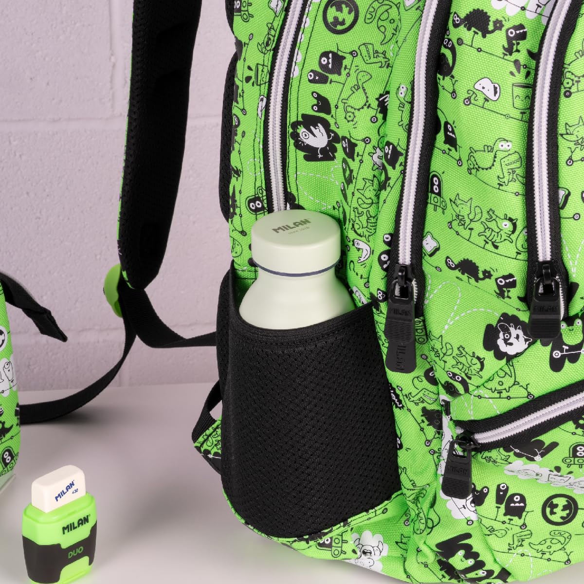 MILAN® Mochila escolar 4 cremalleras (25 L) serie especial Tandem 2