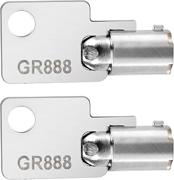 2Pack Coin Laundry Machine Key,GR888,Laundry Key, Replacement for Greenwald Industries,Washing Machine Money Box Lock Key