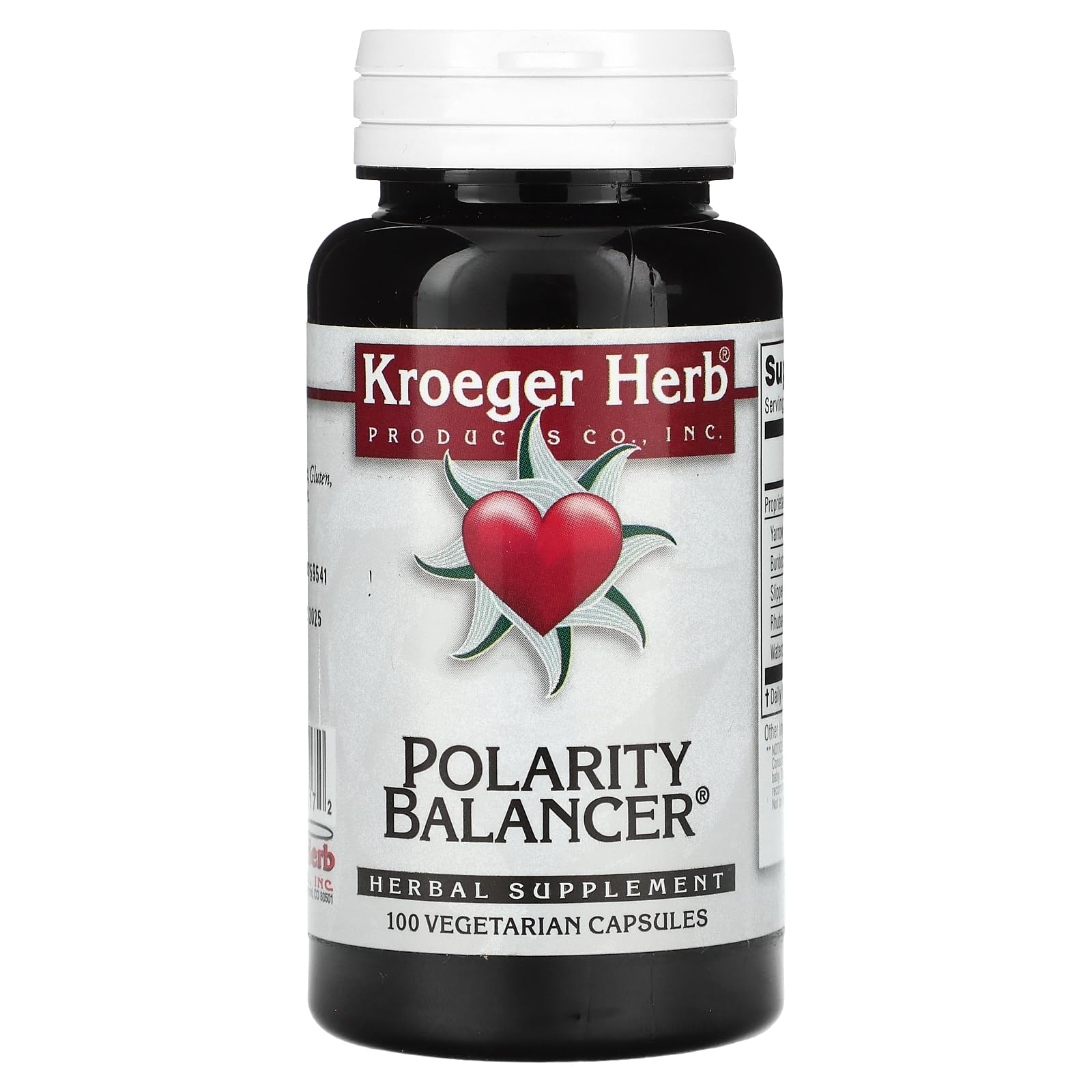 Kroeger Herb Polarity Balancer Vegetarian Capsules, 100 Count