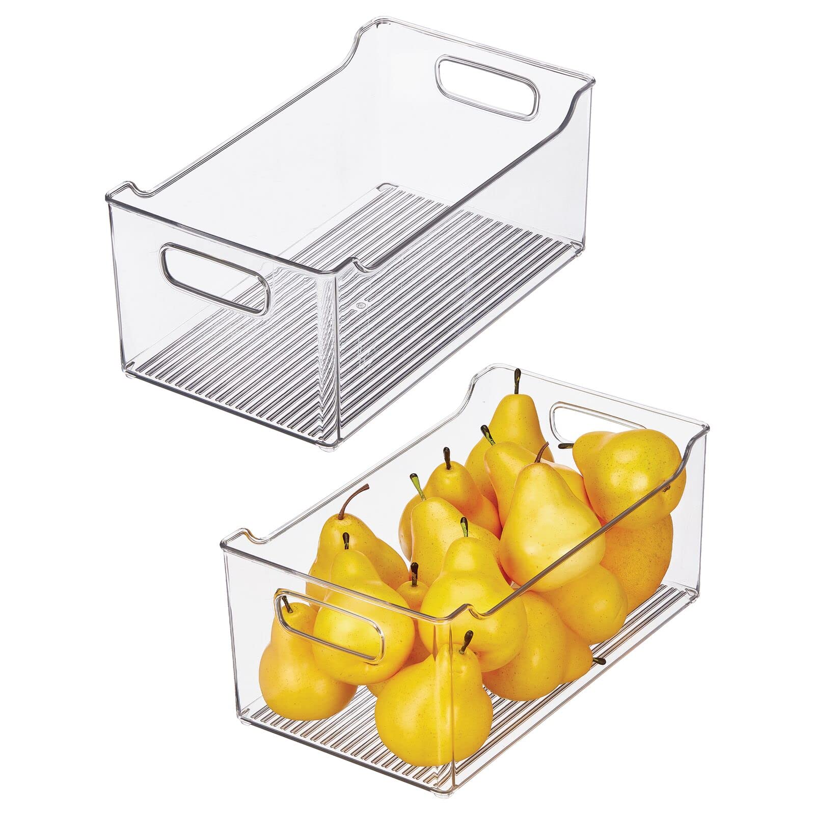 Buy mDesign Modern Plastic Open Front Dip Storage Organizer Bin Basket