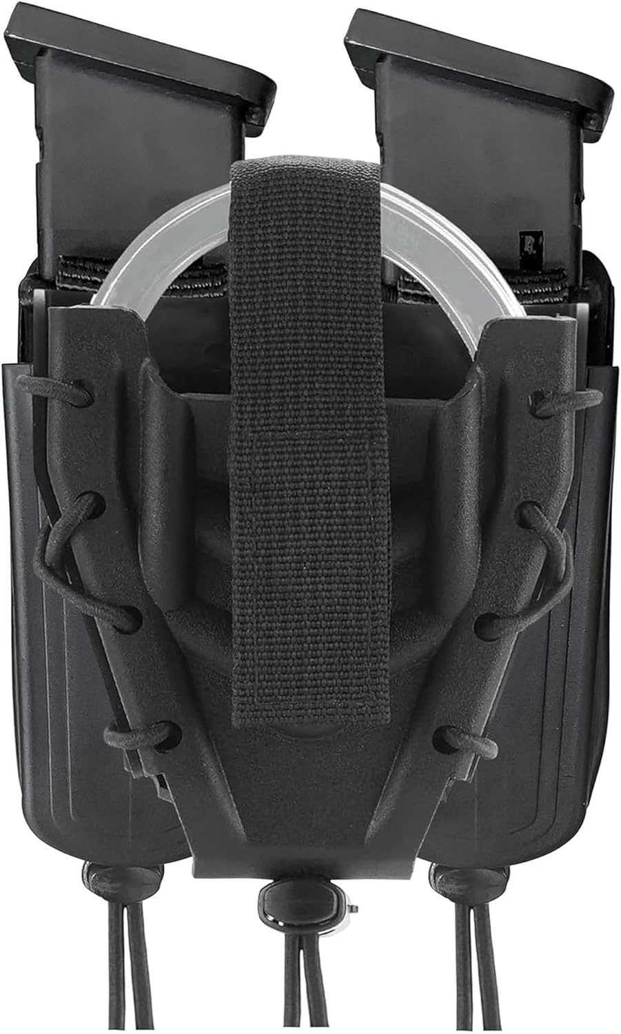 Magazine Handcuff Combo Holster Mag & Cuff Pouch Fits Glock, 9mm Magazine and Chain Handcuffs Right and Left Hand Black