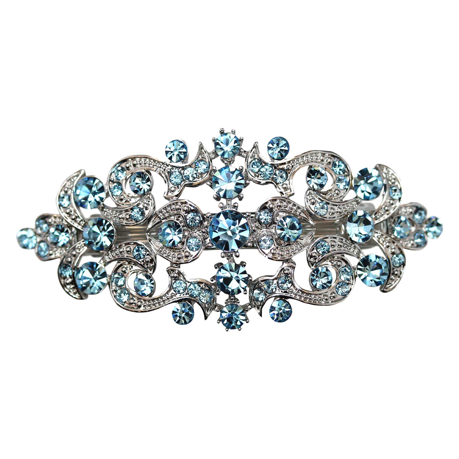 Faship Sparkling Clear Crystal Hair Barrette Clip