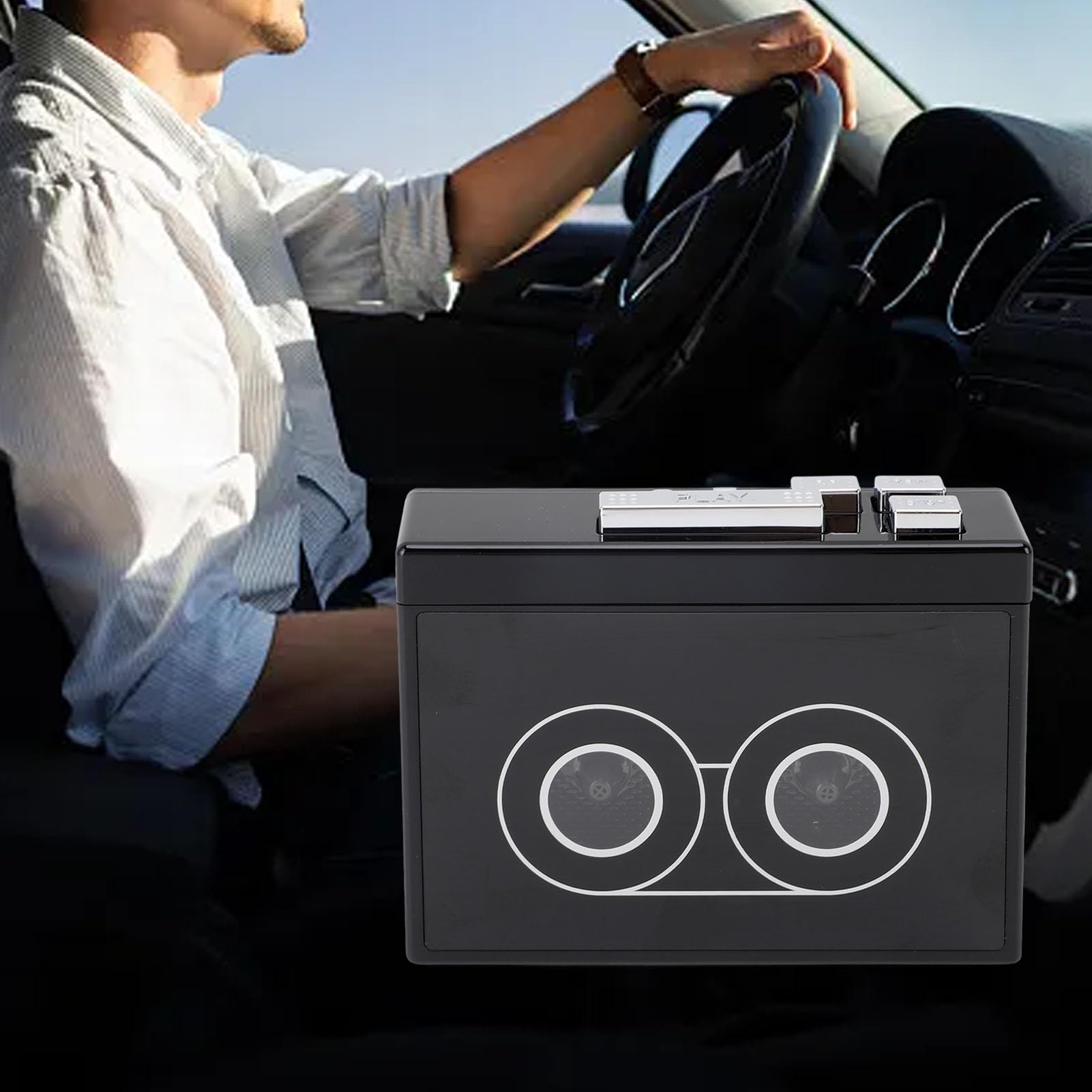 Generic Lettore di Cassette Vintage Portatile per Appassionati di Musica con Radio FM, Design retrò per gli Amanti della Melodia Nostalgica (A)