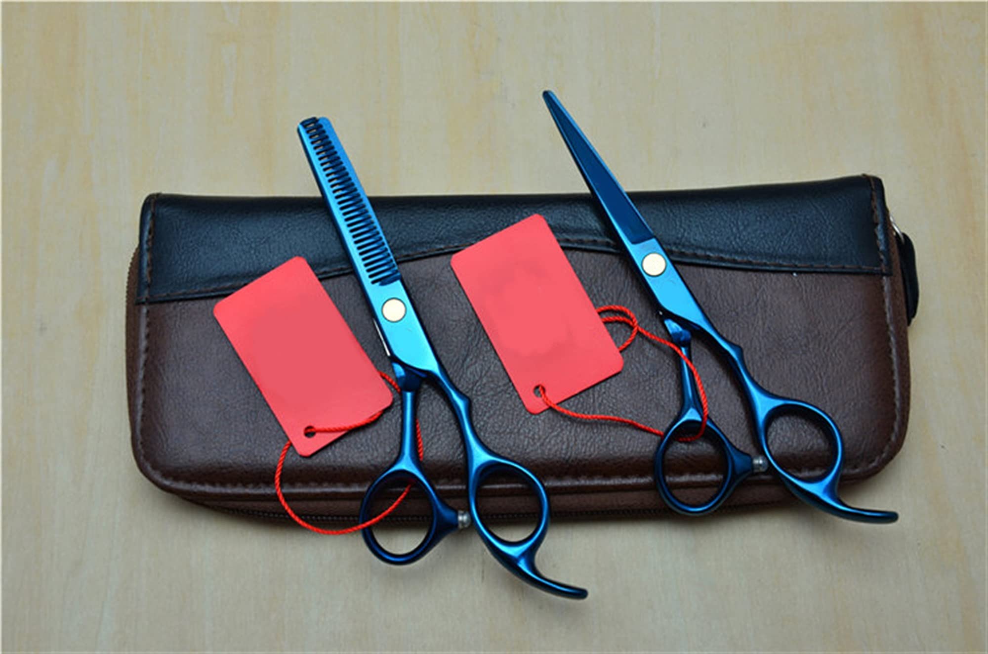 Professionelle Haarschere Friseurschere + Effilierschere Haar-Styling-Tools,2 Stück Add Case Z