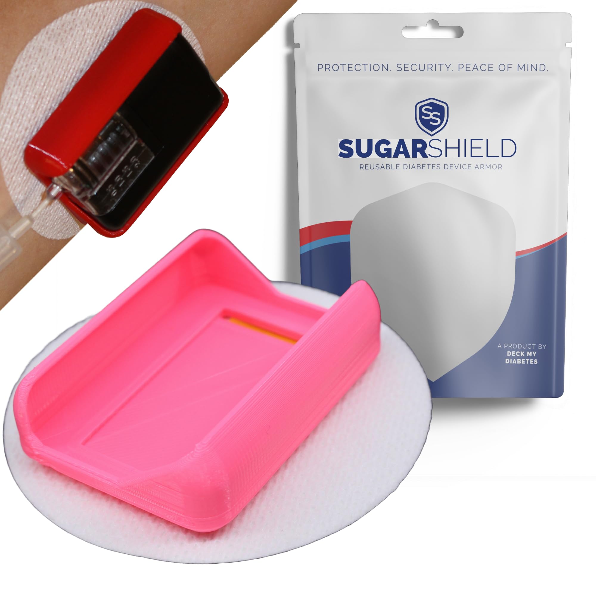 SugarShield - Funda hipoalergénica para el cuerpo, compatible con la bomba de insulina Tandem Mobi. (Rosa brillante)