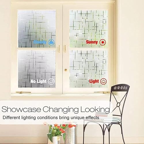 Miniatura 3 de Película de privacidad para ventana, calcomanía decorativa extraíble de vidrio, vinilo 3D con bloqueo solar y UV, calcomanías para ventanas de