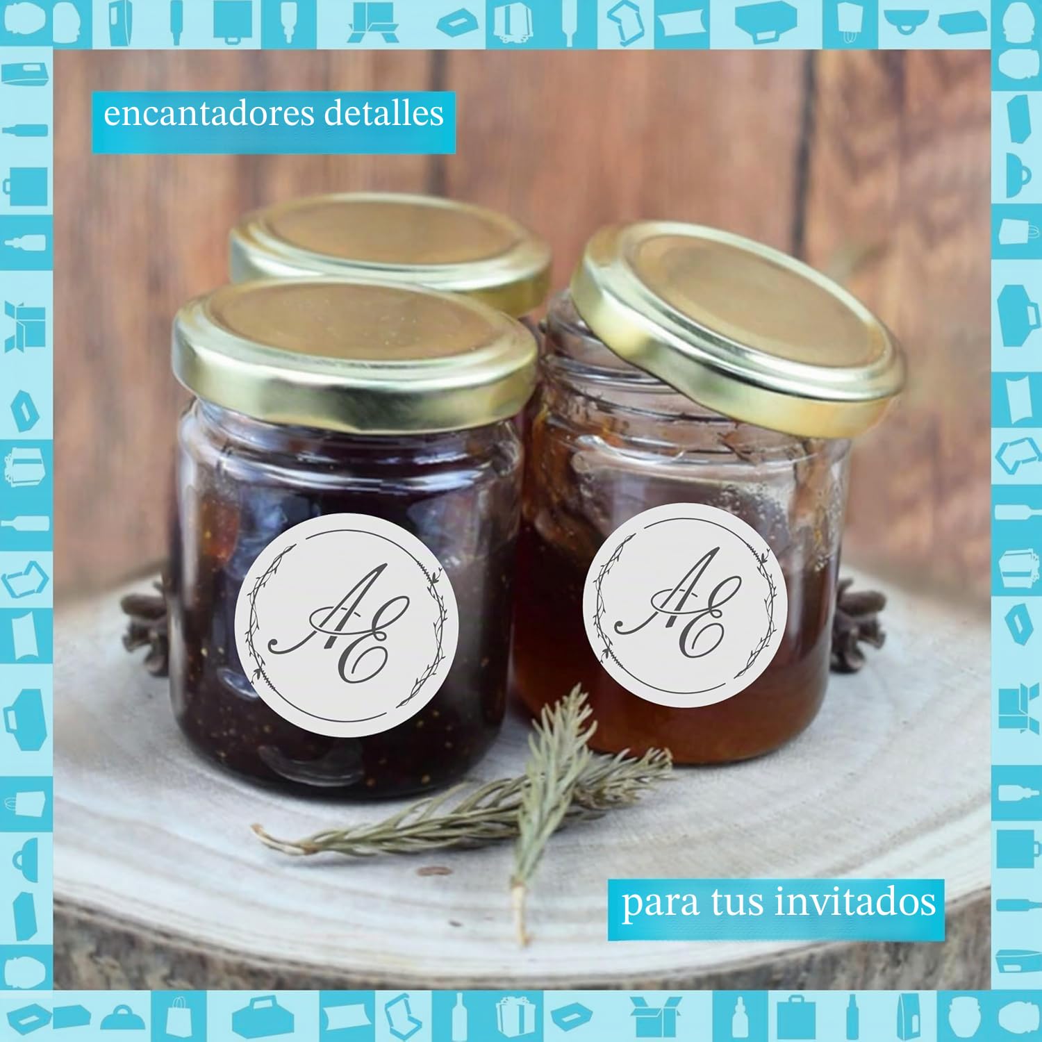 20 Tarros de Cristal 100 ml con Tapa Dorada + 20 Cajas de Cartón con Ventana – Botes de Mermelada de Regalo para Bodas y Detalles | Espirito Rebelde