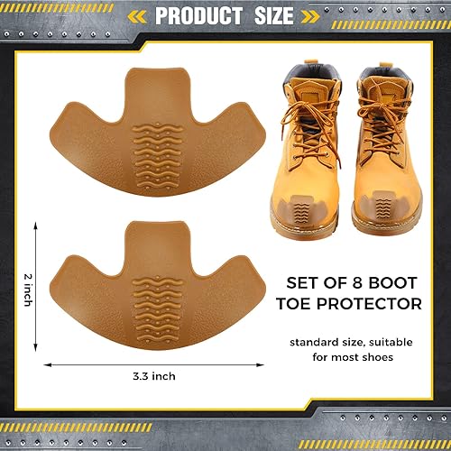 Miniatura 9 de 8 protectores de dedos para botas de trabajo de punta de goma para reparación