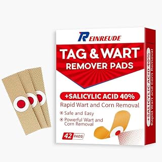 Corn Remover Pads for Feet Toes: 42 Pack 40% Salicylic Acid Extra Strength Treatment - Fast Effective Medicated Bandages for Adults Seniors Teens Athletes Runners Hikers Workers Men Women