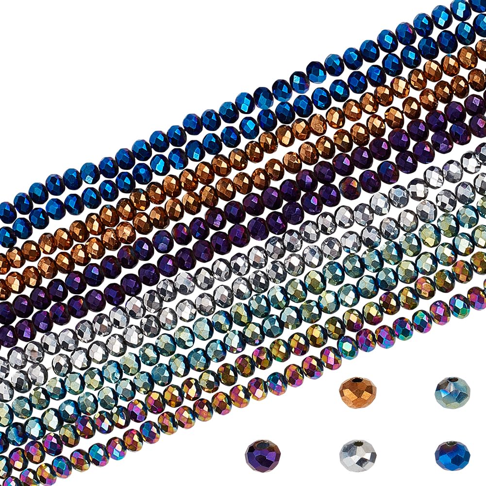 2 Fili Perline Tormalina Naturale Sfaccettata 3 Mm – Colori Misti Arcobaleno, Foro 0,5-0,6 Mm, Per Bigiotteria Fai Da Te (collane, Bracciali) - 4