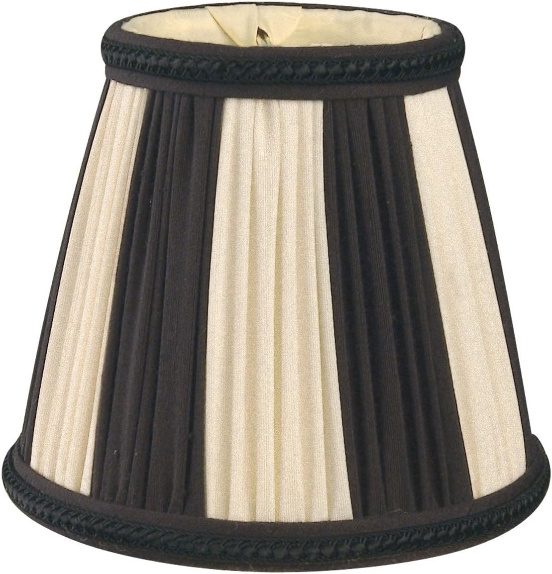 Rеvіеw Dіѕсоunt Royal Designs, Inc CS-509BLK/EG-6 5″ Black & Eggshell Pleated 3 x 5 x 4.5 Royal Designs Decorative Trim Empire Chandelier Basic Lamp Shade, Eggshell, 3 x 5 x 4.5, Black, Set of 6, 6 Piece
