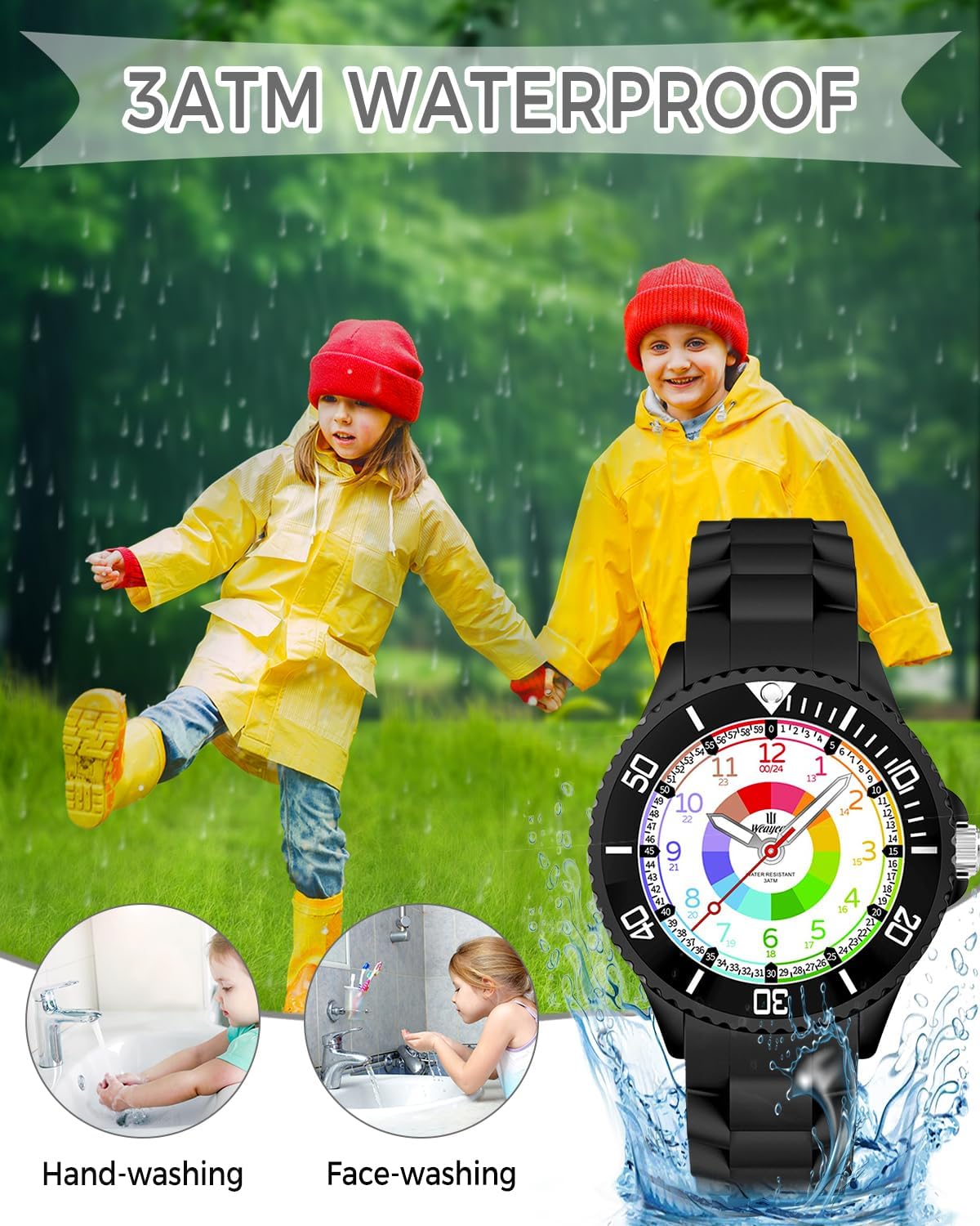 Kids Watch - Analog Watches for Kids -Boys and Girls Aged 5-16, Rotating Bezel, Soft Strap, Japanese Quartz Movement. Easy to Read and Learn Time