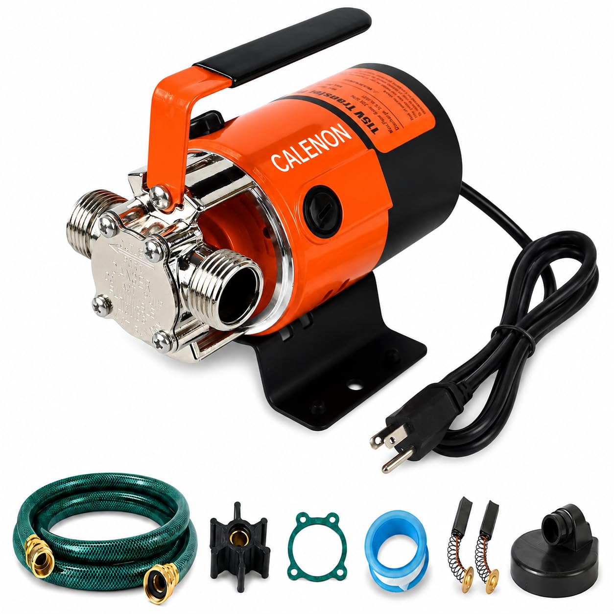 Photo 1 of 115V Water Transfer Pump, 1/10 HP 330 GPH Portable Electric Utility Pump with 6 ft Suction Hose & Strainer, Water Suction Pump for Water Heaters, Pool Covers, Aquariums, Rain Barrels