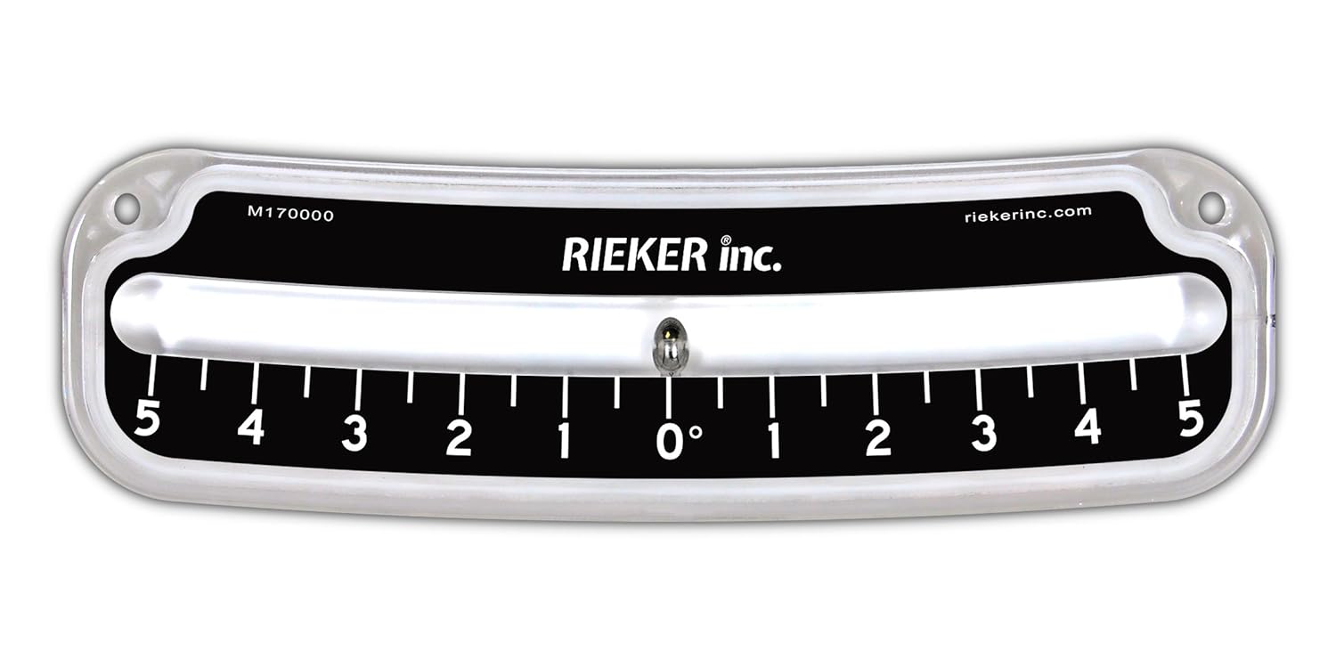 Rieker Military Grade Shatter-Proof ±5º Inclinometer Black, Precision Level Angle Indicator 2105-B