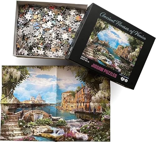 Miniatura 5 de Rompecabezas para adultos de 120 piezas para adultos y niños, juego educativo, regalo para decoración de pared del hogar, bosque, árbol, casa, cielo