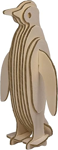 Miniatura 2 de Eco 3D Wooden Puzzle Pingüino de Deluxebase. Kit de manualidades de rompecabezas 3D con temática de animales. Juguetes sostenibles de animales