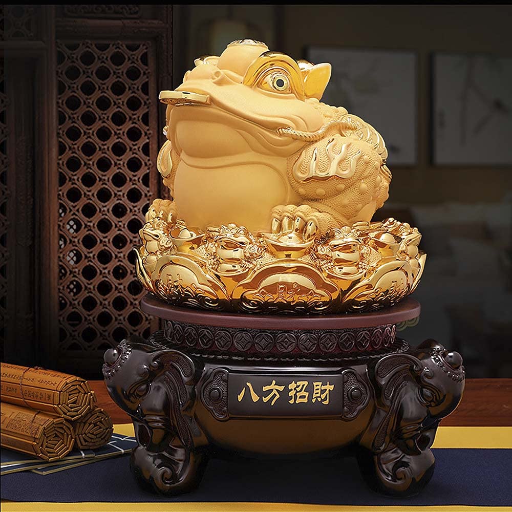 Amazon.co.jp: 風水置物 お金のカエル 銭蛙 三本脚の蛙 財を集める