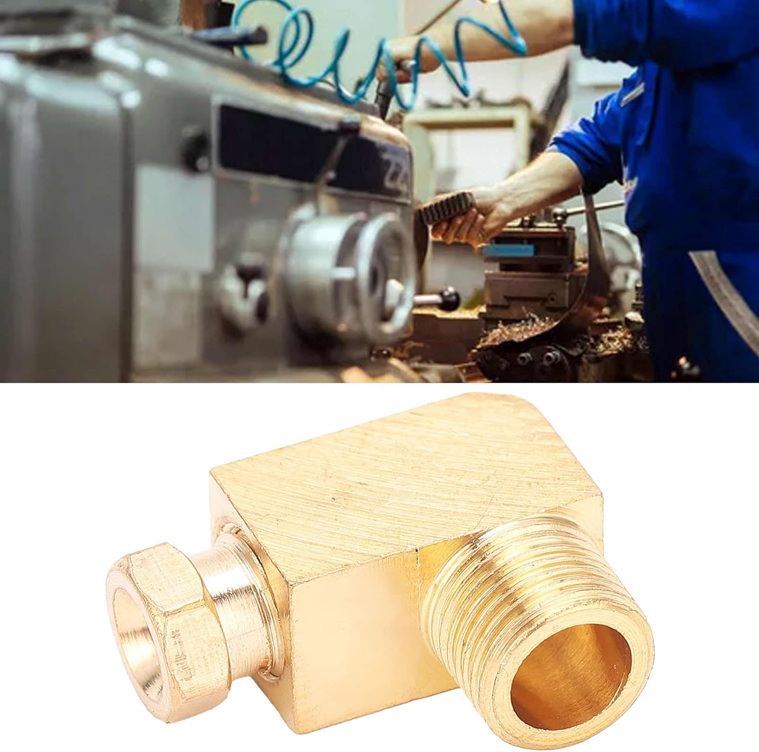 Brass Pipe Fitting Elbow Adapter with Temperature Tightness Stability and Pressure for Oil Pipe Connection Nylon tube copper tube aluminum tube (PL410)