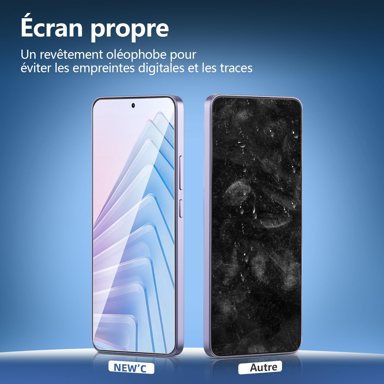 NEW'C Lot de 3, Verre Trempé pour Xiaomi Redmi Note 14 5G/4G, (non compatible avec Xiaomi Redmi Note 14 Pro 5G) Protection écran efficace contre les Rayures - sans Bulles - Ultra Résistant