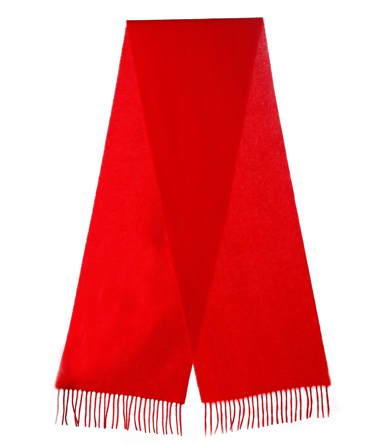 Edinburgh Cashmere 100% Pure Lambswool – 30x175 cm, Extra Fine Large Scarf Featured in Vogue, GQ, Tatler & Grazia | Winter Wear & Apparel, Red