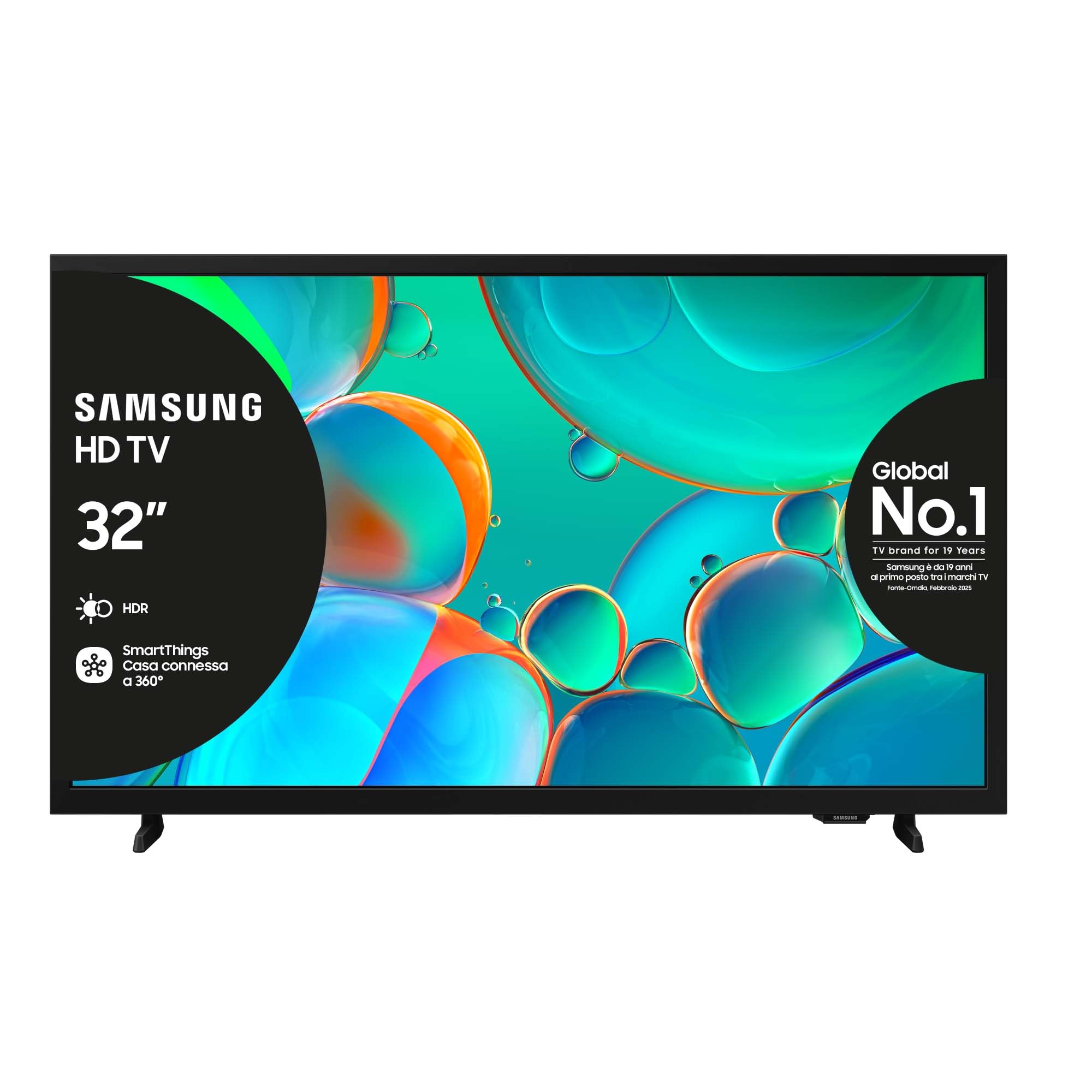 Samsung Smart TV 32'' UE32H5000FKXZT HD, Hyper Real Processor, HDR & Pur Color, Smart Experience, OTS Lite & Adaptive Sound, SlimLook Design, 2025