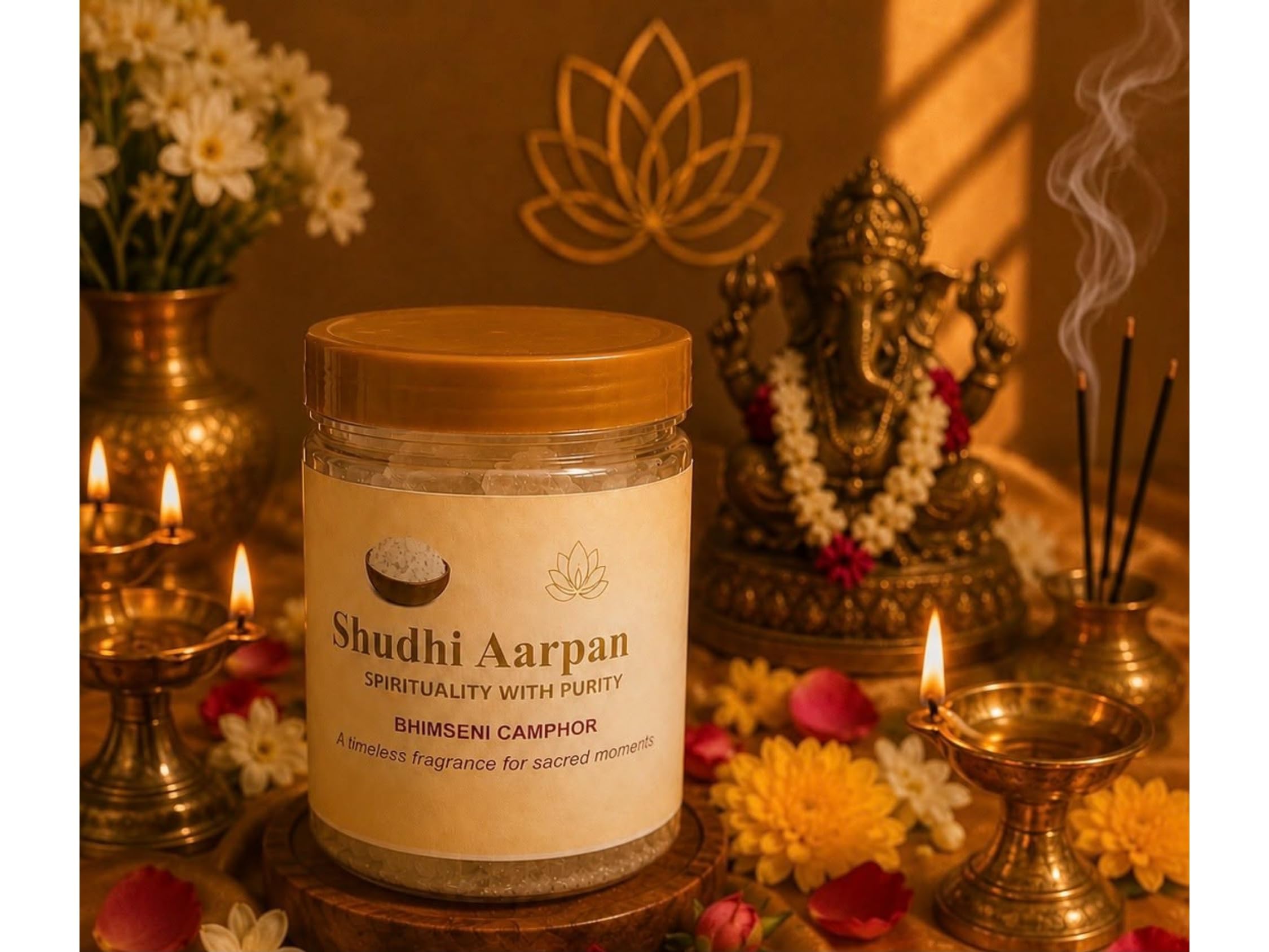 Spirituality with Purity 250g Bhimseni Camphor White | Natural Bhimseni Camphor, Crystal Form, Long Lasting Fragrance, Easy Burning, Jar Packaging, Fresh Aroma, Home Temple Use-image-7