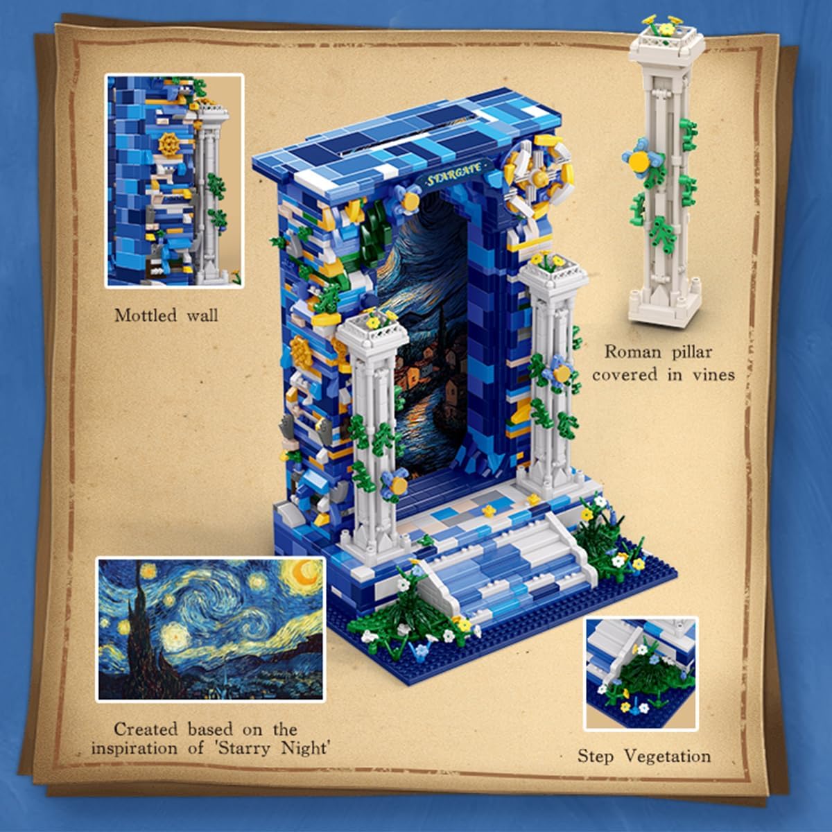 GOTIMON Micro Mini Starry Sky Gate Building Block Toys, Gifts for Children and Adults (1745 PCS)