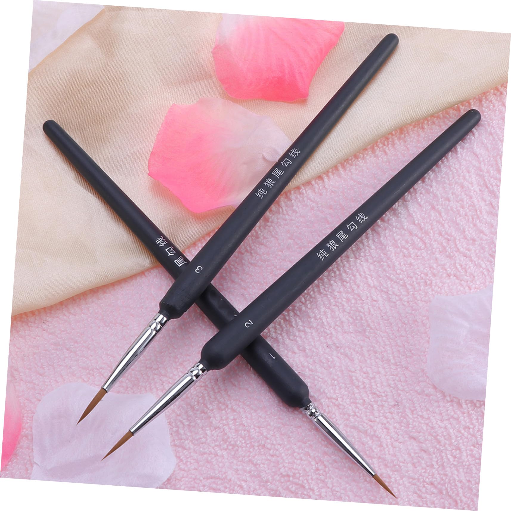 Pinceles de Acuarela y Óleo de Pelo de Comadreja 6 Piezas para Artistas y Estudiantes, Mango Plástico Resistente, Portátil, para Pintura Artística y Manualidades, Uso Escolar
