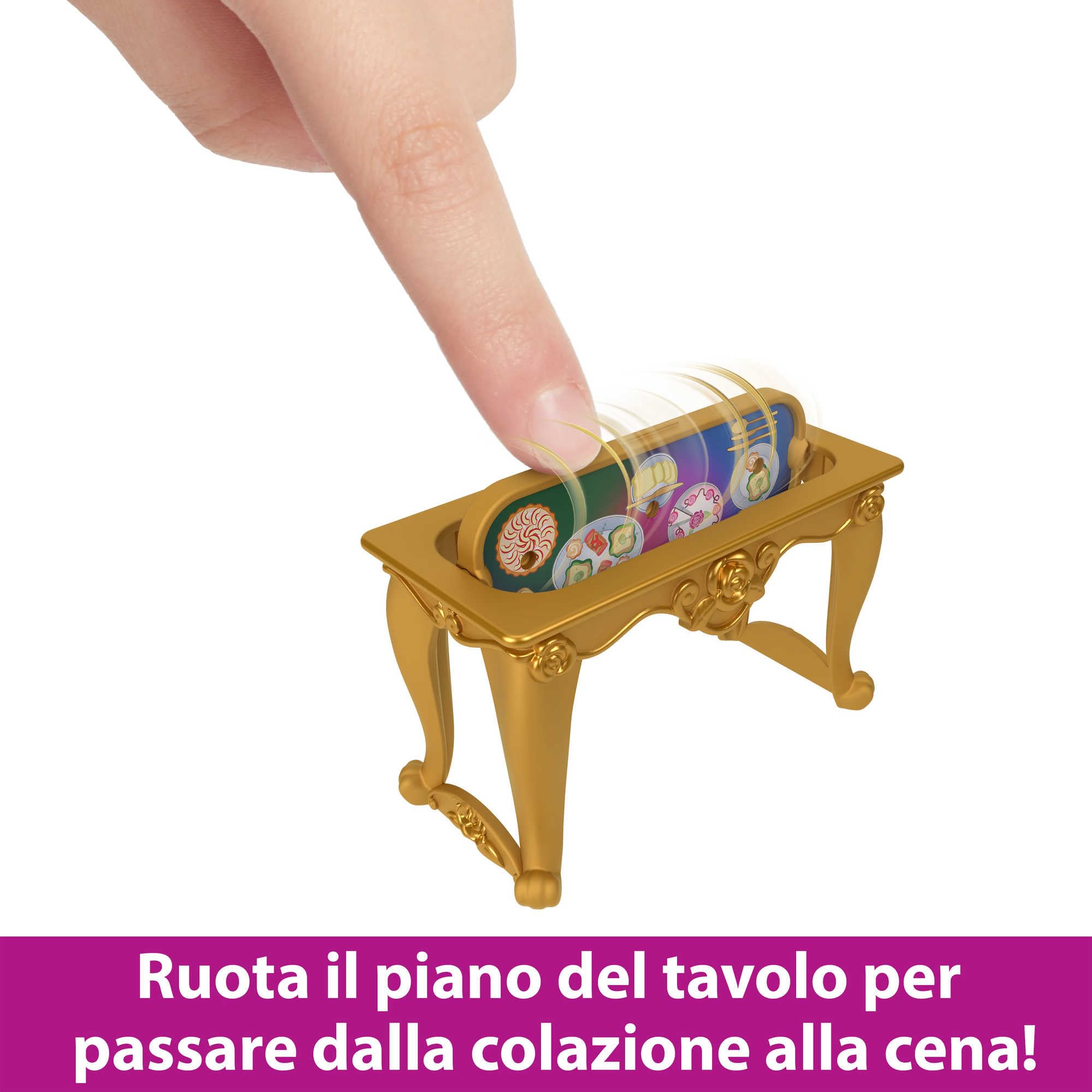 Mattel Disney Princess - Set Componibili Il Castello di Belle, Playset trasportabile con Bambola Belle, 4 Amici e Tanti Accessori, Giocattolo per Bambini, 3+ Anni, HLW94