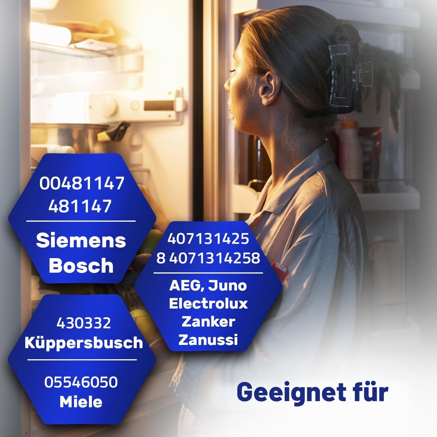 Kit 2 Stück Kühlschrank Scharnier Oben und Unten mit 2 Bolzen und 2 Stopfen mit dem Originalcode 00481147 481147 für Bosch für Siemens 5546050 für Miele 407131425/8 für AEG für Electrolux - MONTERAL