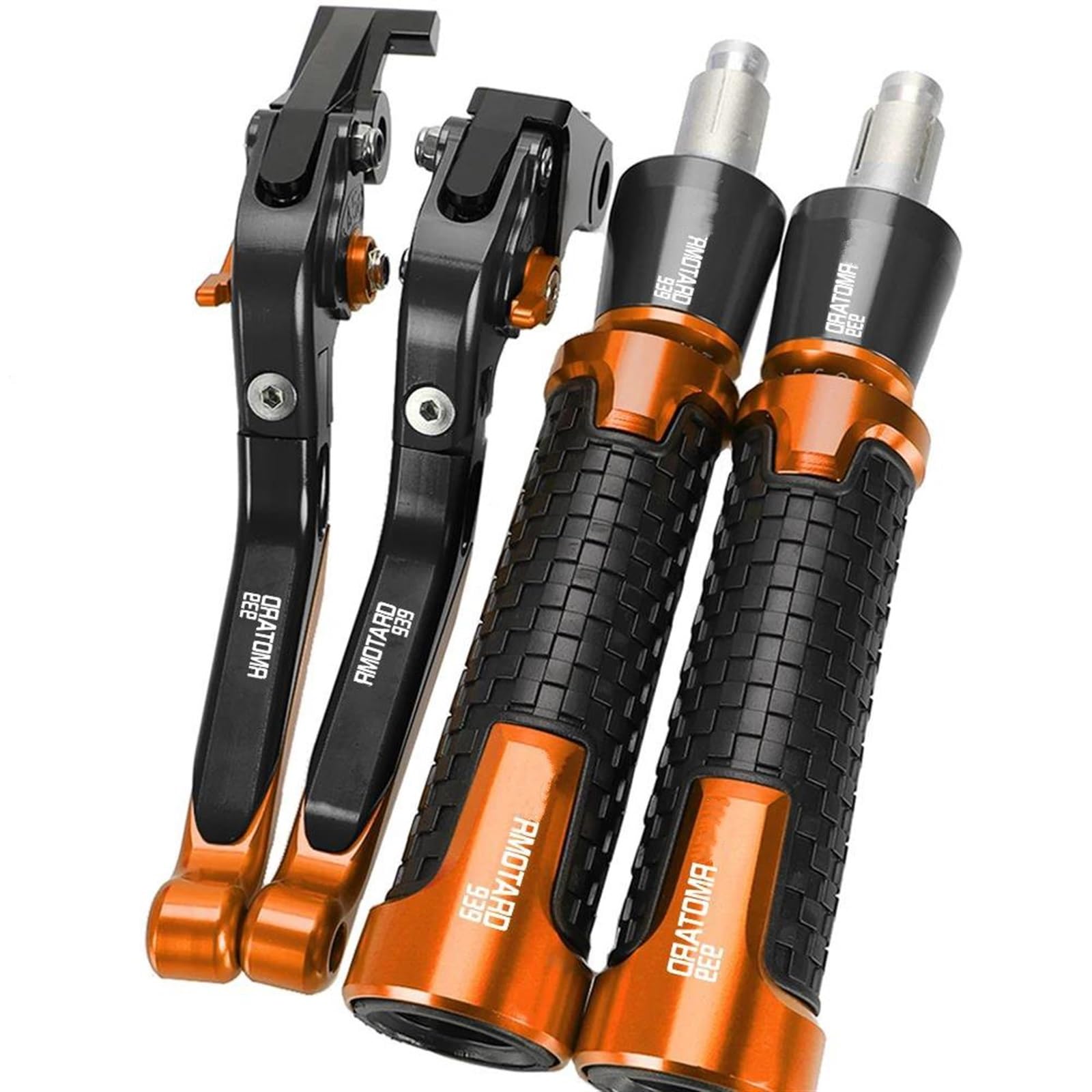 VTAIEX Motorbike Accessories Motorcycle for Ducati for HYPERMOTARD939 for Hypermotard 939 2018 Brake Clutch Levers Handle Handlebar Grips Acessories(Orange)