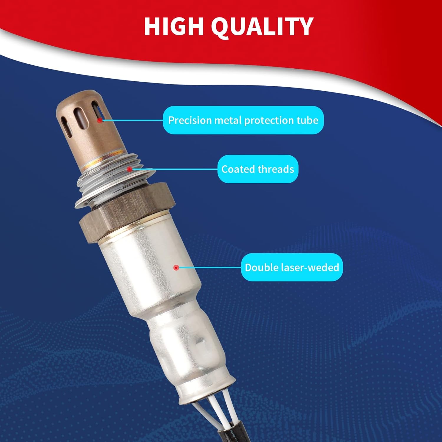 234-4968 Oxygen O2 Sensor Downstream Heated Air Fuel Ratio Compatible with Ford Mustang 2015-2020 F-150 2015-2017 V6 V8 Replace FR3Z9G444C 22145 22051 FL3Z9G444D