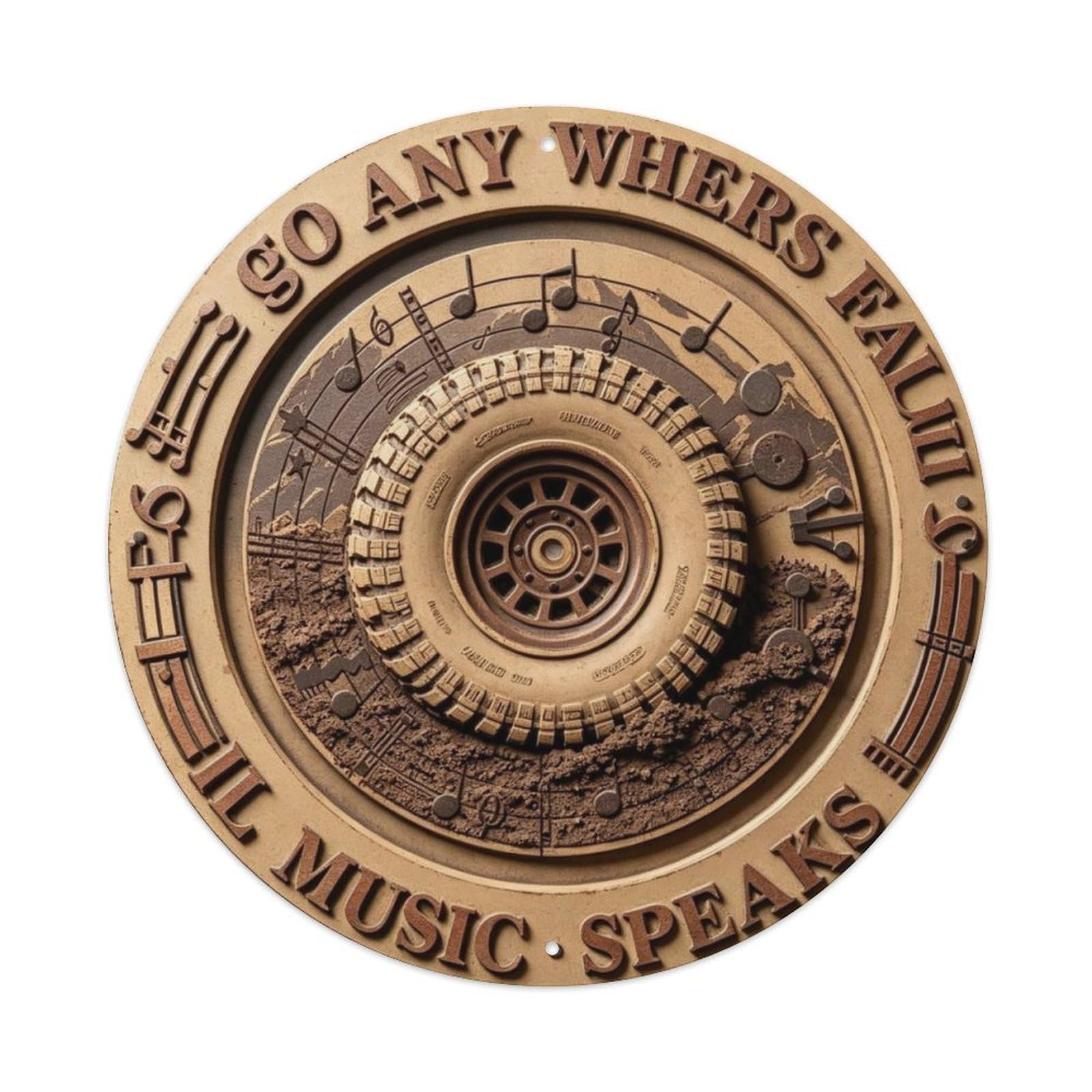 Go Anywhere Do Anything Metal Tin Sign Plaque