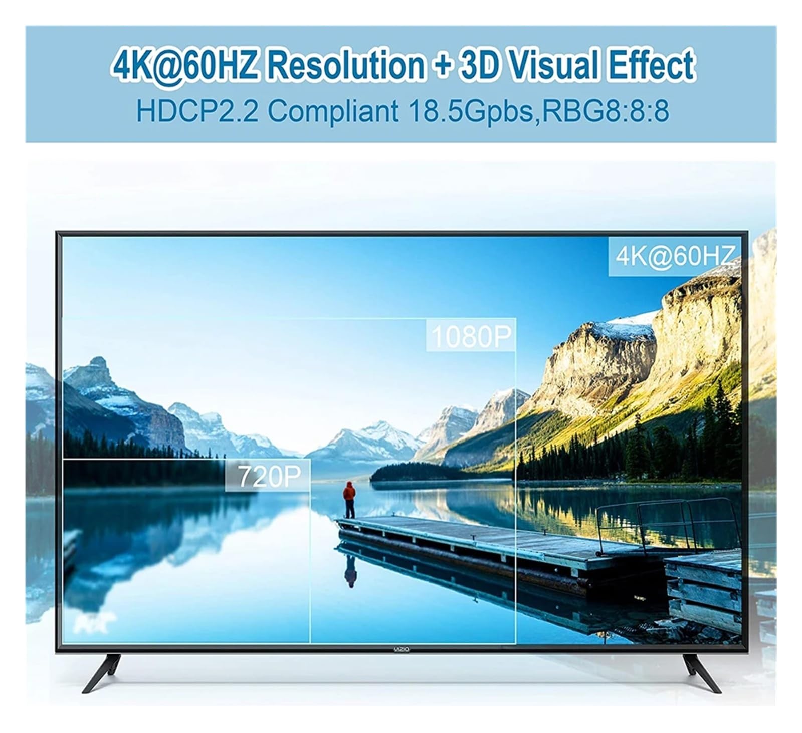 El Mejor Divisor 4K 1x2, Extractor, de 1 Entrada y 2 Salidas, Amplificador HDR .0 for PS4, TV PS5(ZY-HS20B)