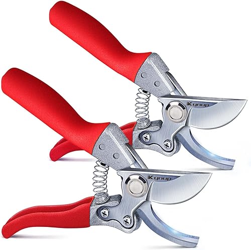 Miniatura 10 de Kynup Juego de 3 tijeras de podar, tijeras de podar para jardinería, tijeras de jardinería, tijeras de jardinería, juego de herramientas de jardín