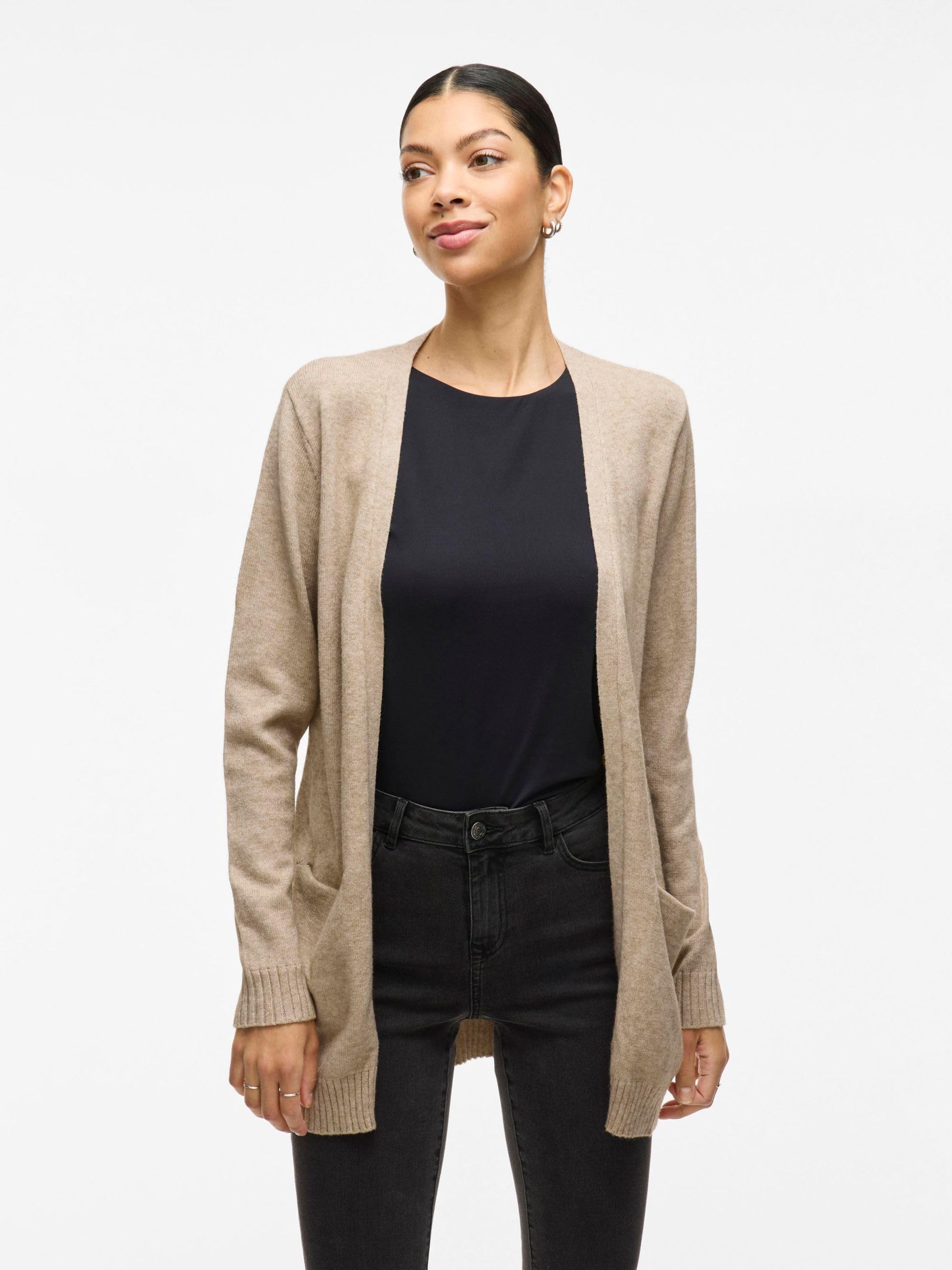 Vila Kardigan Kobiety VIRIL OPEN L/S KNIT CARDIGAN - NOOS