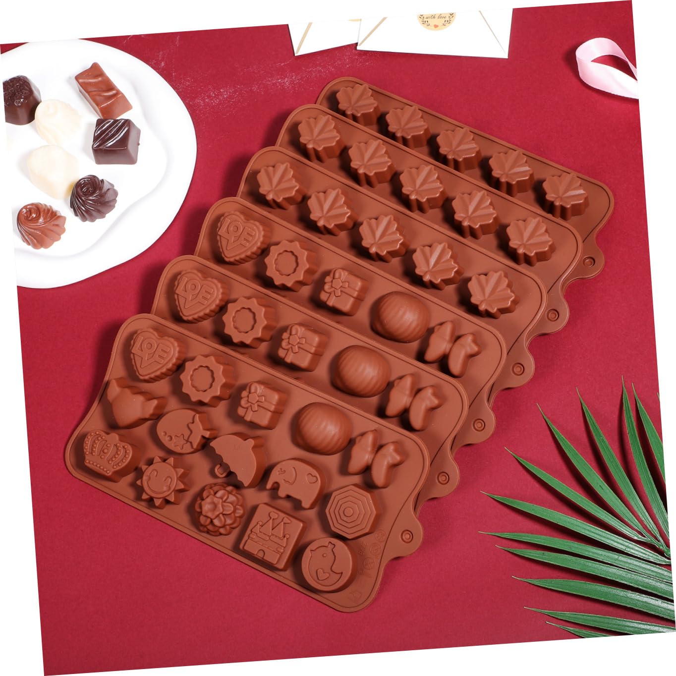 PRETYZOOM 18 Piezas De Molde De Chocolate Moldes De Hoja De Arce Para Dulces Moldes De Gomitas Para Pasteles Para Hornear Para Piruletas Para Galletas