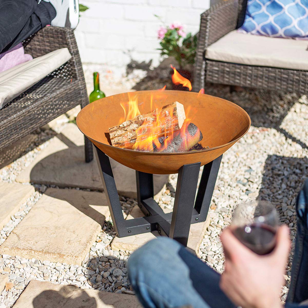 Esschert Design Griglia per barbecue per ciotole in metallo XL, 82.5x42x2.29 cm, FF258