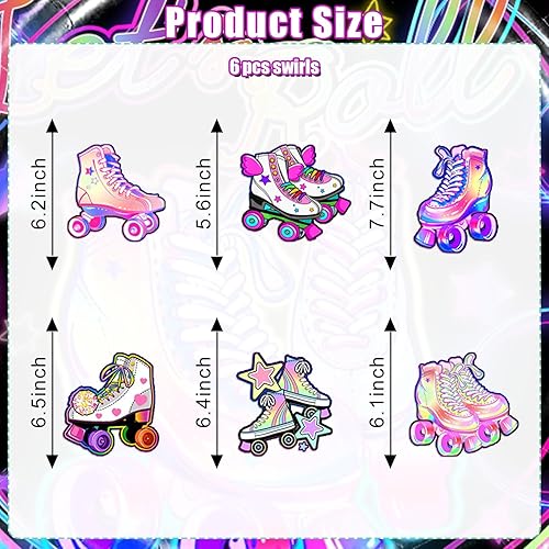 Miniatura 6 de Juego de vajilla de 189 piezas de suministros de patinaje sobre ruedas, decoraciones de fiesta de patinaje sobre ruedas, incluye placas de pancarta,